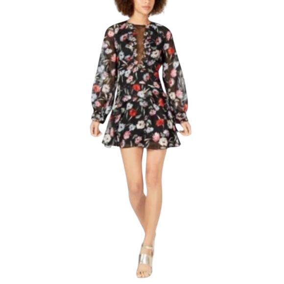 Foxiedot Alva Floral Mini Dress Size XS Whimsy Coquette Chic Wedding Guest - Picture 2 of 16